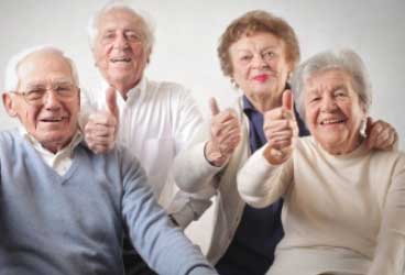 Four Senior Citizens thumbs up | Funeral Smart